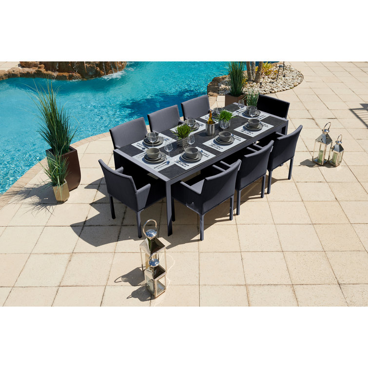AKOYA Outdoor Essentials Rectangular 8 Person Outdoor Dining Set